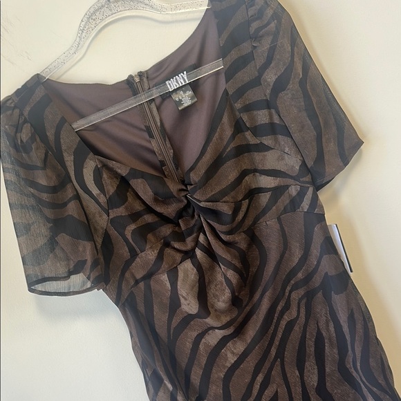 Dkny Dresses & Skirts - DKNY Sz 12 Animal Print Sheath Midi Dress with Flutter Sleeves • NWT!